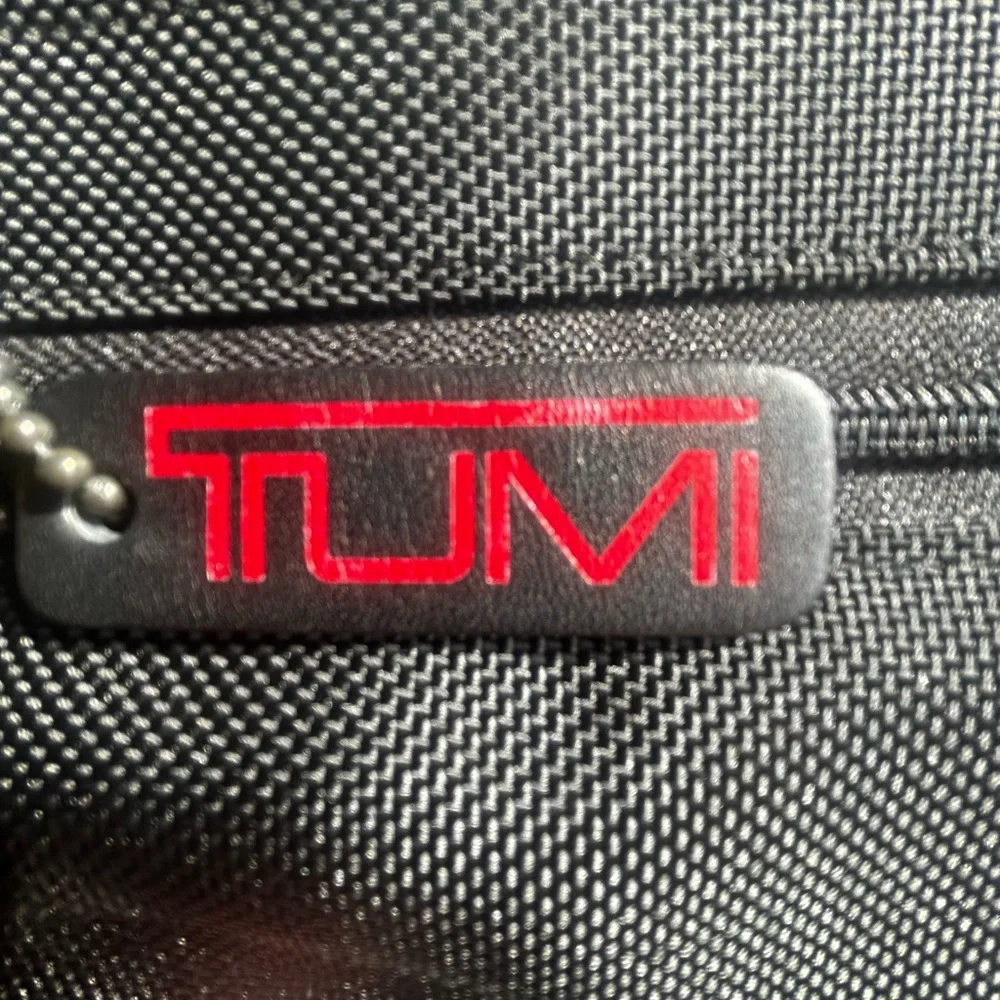 TUMI Made in USA Black Ballistic Nylon Travel Organizer Pouch vintage
